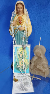 Imagen,Rosario,Oración,Medalla y Vela 
Corazón ❤️ de Maria